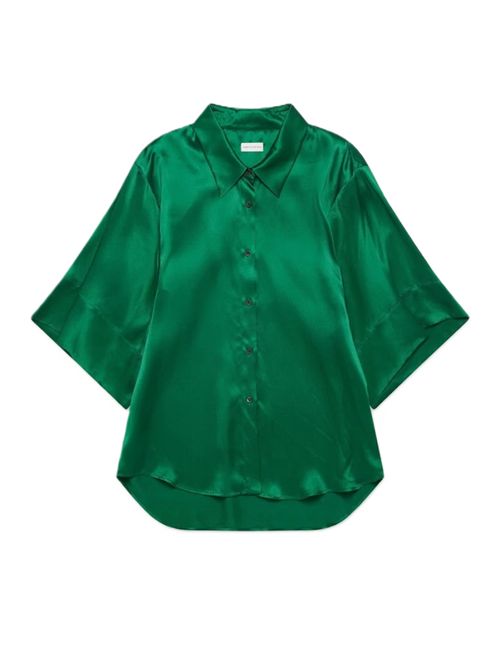 Dries Van Noten Camicia di seta verde DRIES VAN NOTEN | 261-010721-3024604 GREEN
